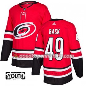 Carolina Hurricanes Victor Rask 49 Adidas 2017-2018 Rood Authentic Shirt - Kinderen